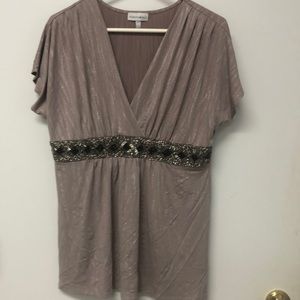 90S Y2k Fashion Bug Shimmering Blouse Large